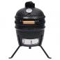 Preview: 2-in-1 Kamado-Grill Smoker Keramik 56 cm Schwarz