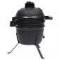 Preview: 2-in-1 Kamado-Grill Smoker Keramik 56 cm Schwarz