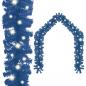 Preview: ARDEBO.de - Weihnachtsgirlande mit LED 10 m Blau