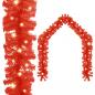 Preview: ARDEBO.de - Weihnachtsgirlande mit LED-Lichtern 20 m Rot