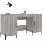 Preview: Schreibtisch Grau Sonoma 140x50x75 cm Holzwerkstoff