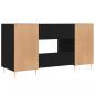 Preview: Schreibtisch Schwarz 140x50x75 cm Holzwerkstoff