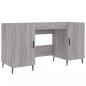 Preview: Schreibtisch Grau Sonoma 140x50x75 cm Holzwerkstoff