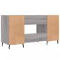 Preview: Schreibtisch Grau Sonoma 140x50x75 cm Holzwerkstoff