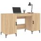 Preview: Schreibtisch Sonoma-Eiche 140x50x75 cm Holzwerkstoff