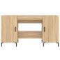 Preview: Schreibtisch Sonoma-Eiche 140x50x75 cm Holzwerkstoff