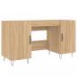 Preview: Schreibtisch Sonoma-Eiche 140x50x75 cm Holzwerkstoff