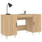 Preview: Schreibtisch Sonoma-Eiche 140x50x75 cm Holzwerkstoff