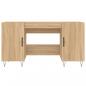 Preview: Schreibtisch Sonoma-Eiche 140x50x75 cm Holzwerkstoff