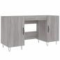 Preview: Schreibtisch Grau Sonoma 140x50x75 cm Holzwerkstoff