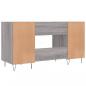 Preview: Schreibtisch Grau Sonoma 140x50x75 cm Holzwerkstoff