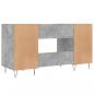 Preview: Schreibtisch Betongrau 140x50x75 cm Holzwerkstoff