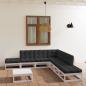 Preview: ARDEBO.de - 8-tlg. Garten-Lounge-Set mit Kissen Kiefer Massivholz