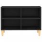 Preview: TV-Schrank mit Massivholz-Beinen Schwarz 69,5x30x50 cm