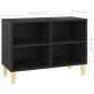 Preview: TV-Schrank mit Massivholz-Beinen Schwarz 69,5x30x50 cm