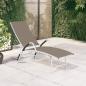 Preview: ARDEBO.de - Sonnenliege Textilene und Aluminium Taupe