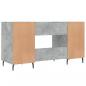 Preview: Schreibtisch Betongrau 140x50x75 cm Holzwerkstoff