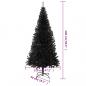 Preview: Künstlicher Weihnachtsbaum mit Ständer Schwarz 240 cm PVC