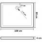 Preview: Duschtasse ABS Rechteckig 80x100 cm