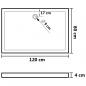 Preview: Duschtasse ABS Rechteckig Schwarz 80x120 cm