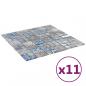 Preview: Mosaikfliesen 11 Stk. Grau Blau 30x30 cm Glas