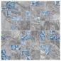 Preview: Mosaikfliesen 11 Stk. Grau Blau 30x30 cm Glas