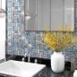 Preview: ARDEBO.de - Mosaikfliesen 22 Stk. Grau Blau 30x30 cm Glas