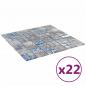 Preview: Mosaikfliesen 22 Stk. Grau Blau 30x30 cm Glas