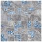 Preview: Mosaikfliesen 22 Stk. Grau Blau 30x30 cm Glas