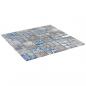 Preview: Mosaikfliesen 22 Stk. Grau Blau 30x30 cm Glas