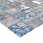 Preview: Mosaikfliesen 22 Stk. Grau Blau 30x30 cm Glas