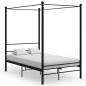 Preview: ARDEBO.de - Himmelbett Schwarz Metall 140x200 cm 