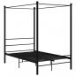 Preview: Himmelbett Schwarz Metall 140x200 cm 