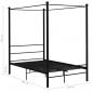 Preview: Himmelbett Schwarz Metall 140x200 cm 