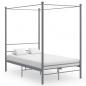 Preview: ARDEBO.de - Himmelbett Grau Metall 140x200 cm 