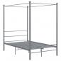 Preview: Himmelbett Grau Metall 140x200 cm 