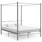 Preview: ARDEBO.de - Himmelbett Grau Metall 160x200 cm