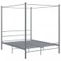 Preview: Himmelbett Grau Metall 160x200 cm