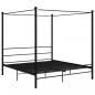 Preview: Himmelbett Schwarz Metall 180x200 cm