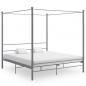 Preview: ARDEBO.de - Himmelbett Grau Metall 180x200 cm 