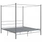 Preview: Himmelbett Grau Metall 180x200 cm 