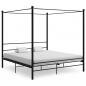 Preview: ARDEBO.de - Himmelbett Schwarz Metall 200x200 cm