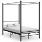 Preview: ARDEBO.de - Himmelbett Schwarz Metall 120x200 cm 