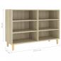 Preview: Sideboard Sonoma-Eiche 103,5x35x70 cm Holzwerkstoff