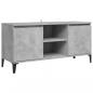 Preview: TV-Schrank mit Metallbeinen Betongrau 103,5x35x50 cm