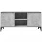 Preview: TV-Schrank mit Metallbeinen Betongrau 103,5x35x50 cm