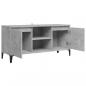 Preview: TV-Schrank mit Metallbeinen Betongrau 103,5x35x50 cm