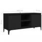 Preview: TV-Schrank mit Metallbeinen Schwarz 103,5x35x50 cm