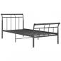 Preview: Bettgestell Schwarz Metall 90x200 cm 