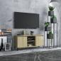 Preview: ARDEBO.de - TV-Schrank mit Metallbeinen Sonoma-Eiche 103,5x35x50 cm